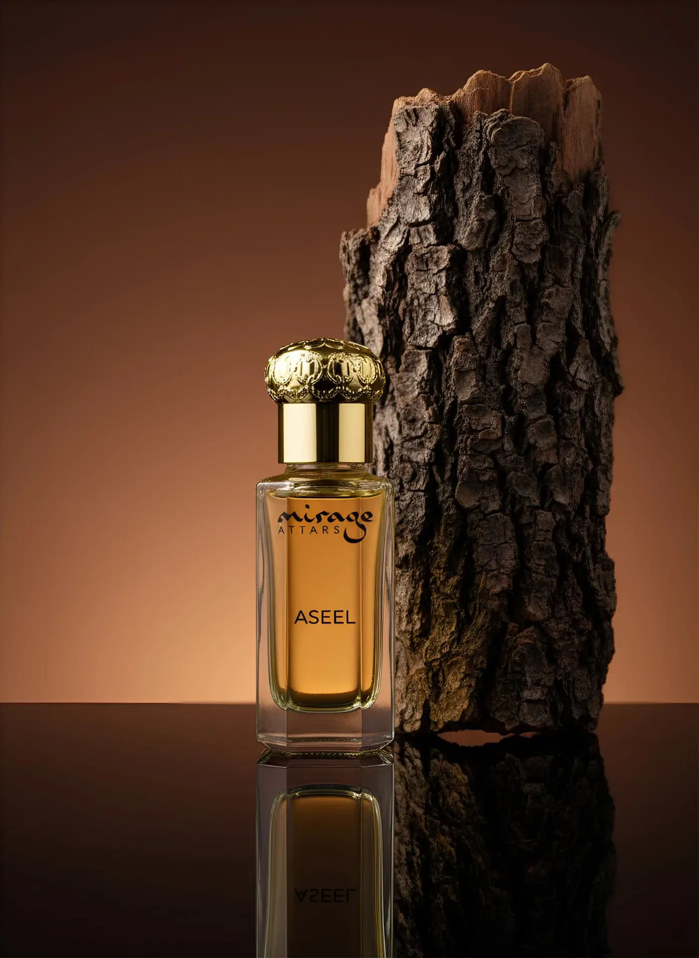 Aseel — signature attar in a 6 ML bottle with pink pepper by Mirage Attars