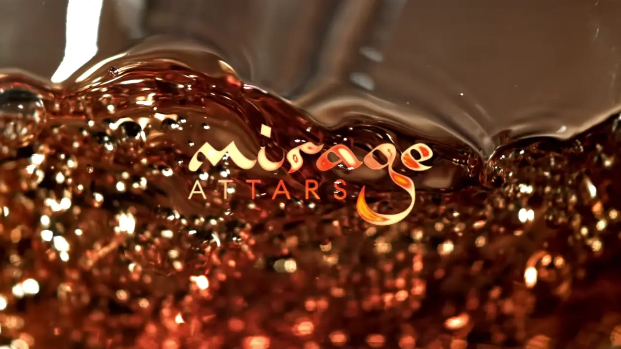 Mirage Attars oil film — attar poured in slow motion