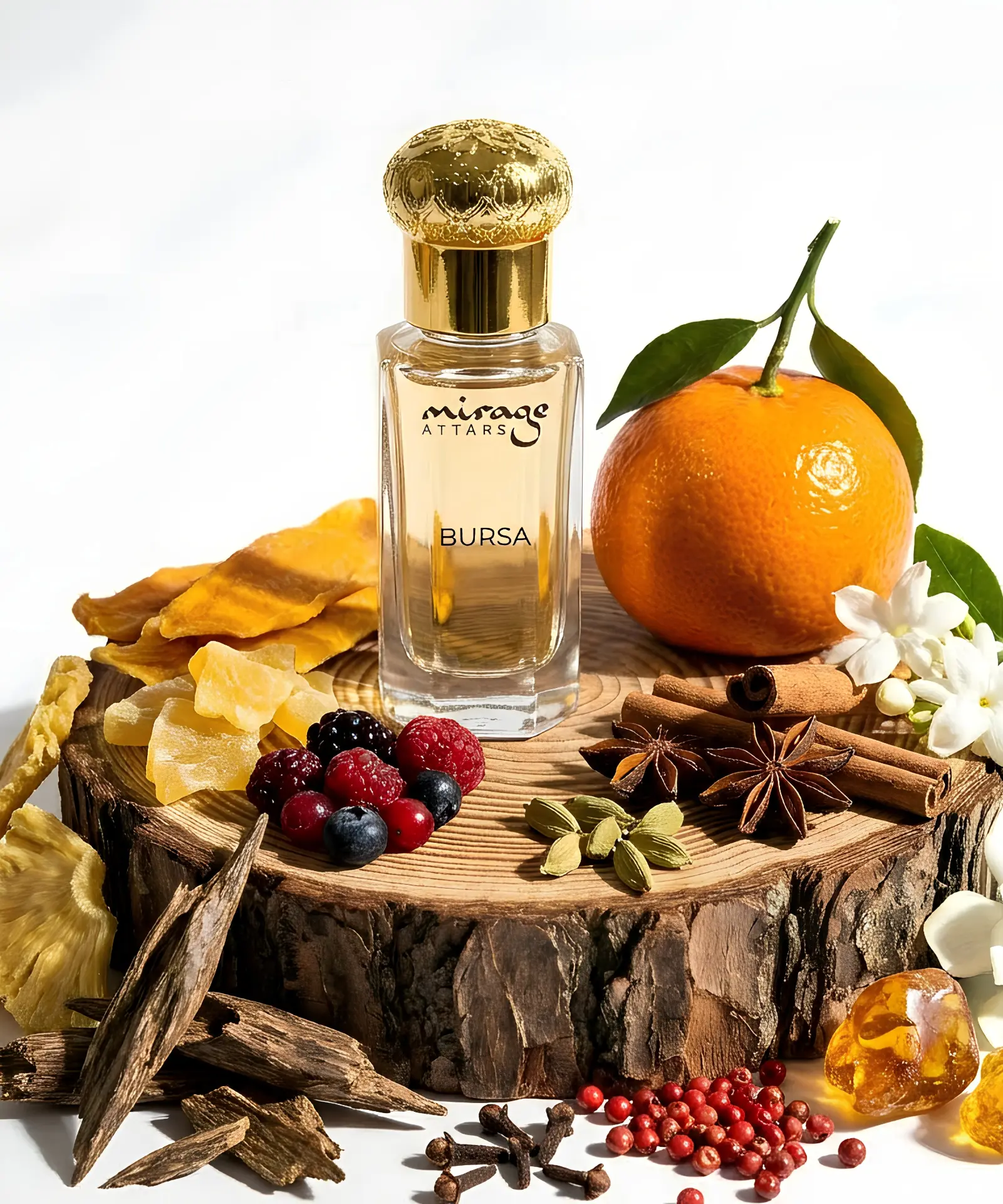 Bursa — floral attar in a 6 ML bottle with pineapple by Mirage Attars