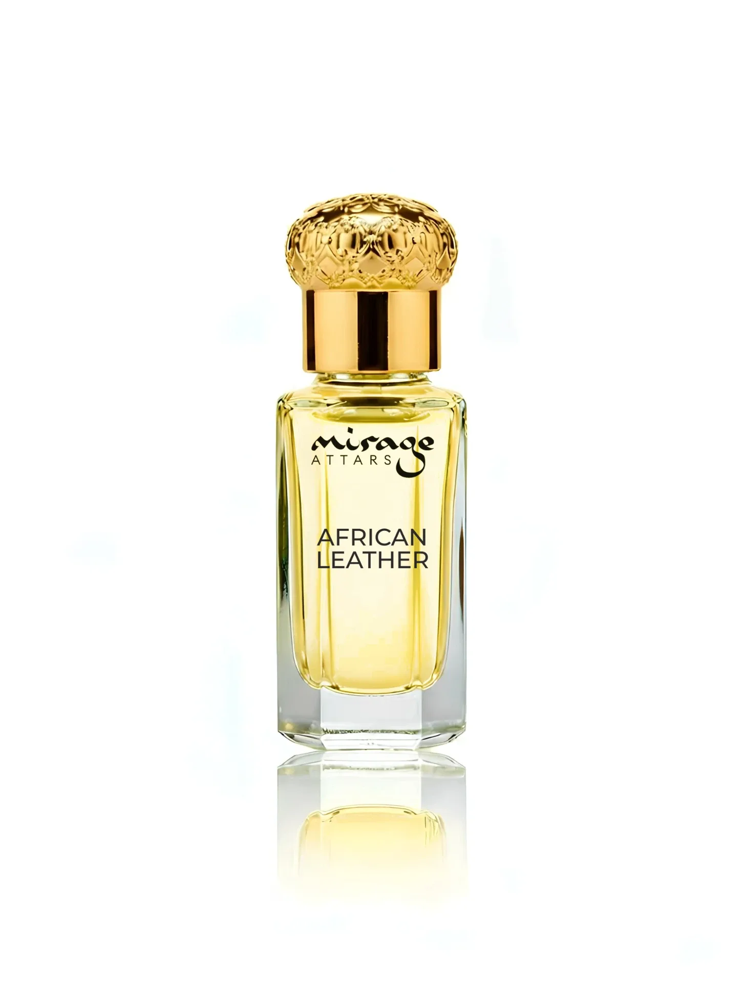 African Leather — leather attar in a 6 ML bottle with cardamom by Mirage Attars