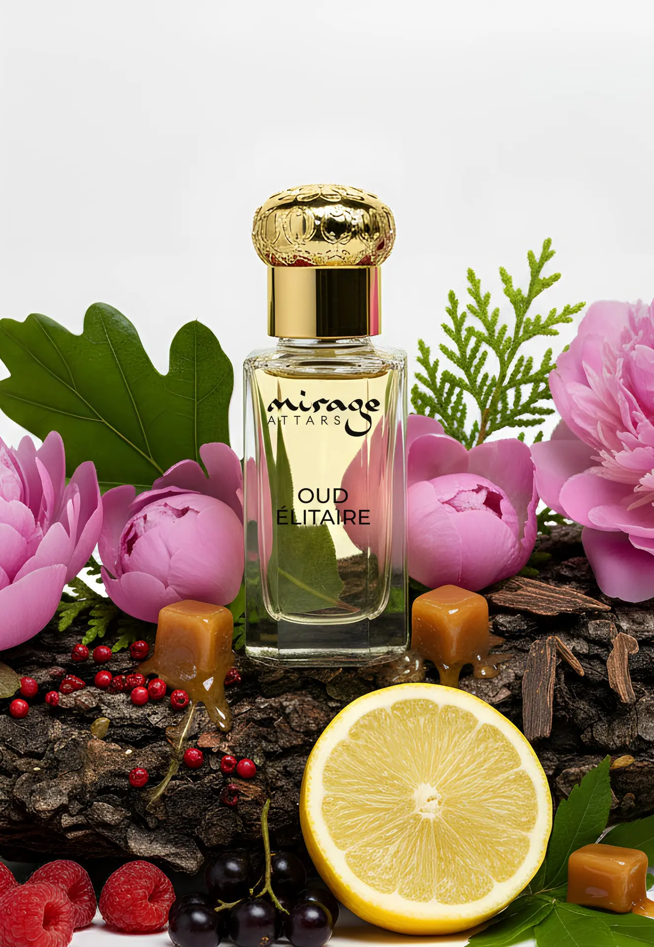 Oud Élitaire — oud attar in a 6 ML bottle with saffron by Mirage Attars