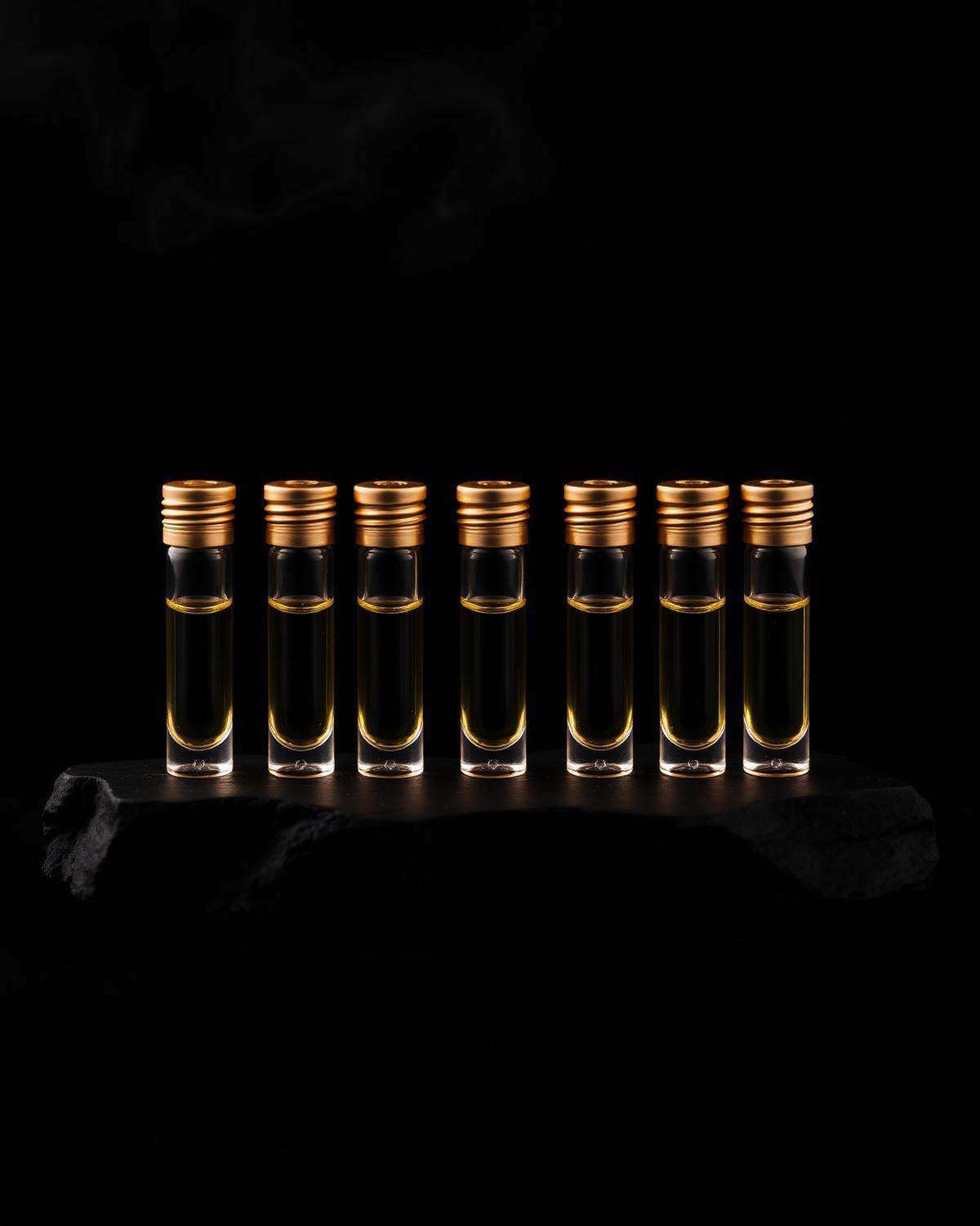 Classic Edition Tester Set — 7 attar testers of 3ml each on black stone